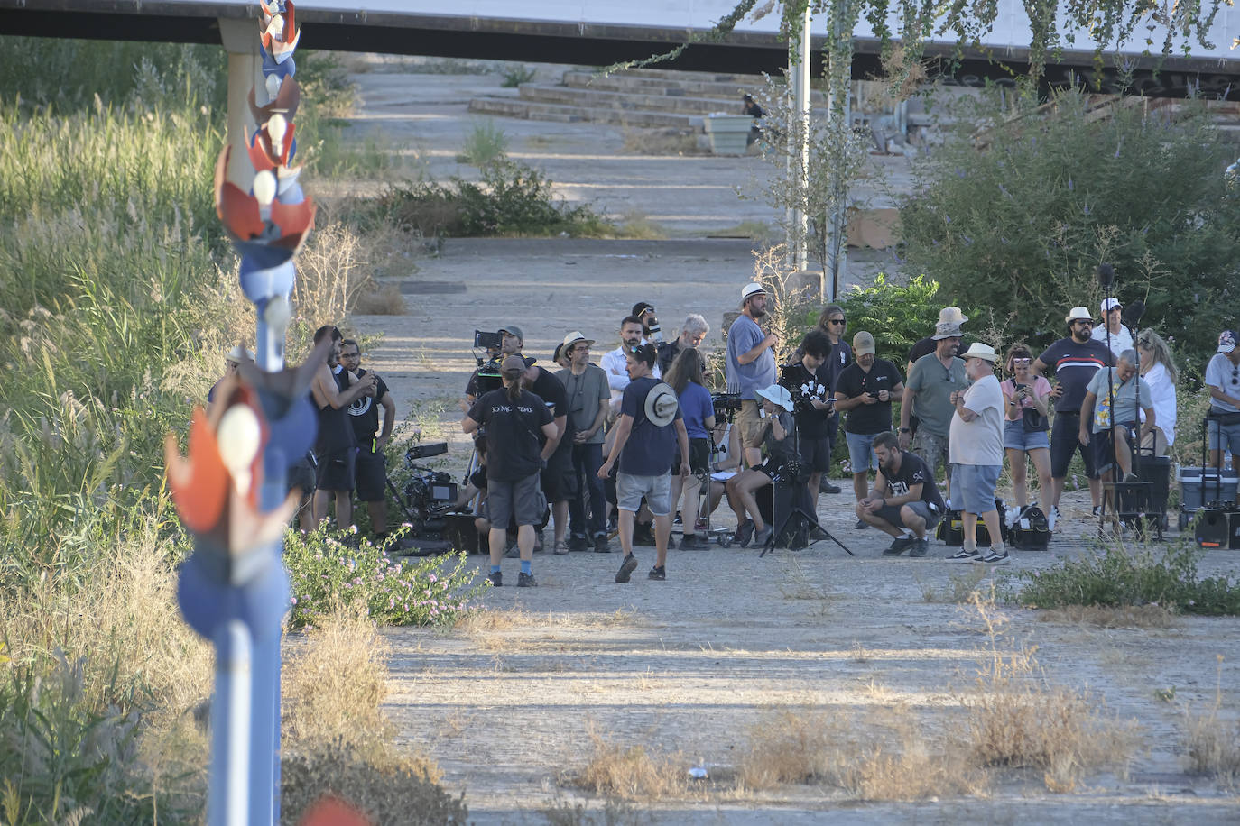 La Cartuja vive el rodaje de '1992', la serie de Álex de la Iglesia para Netflix