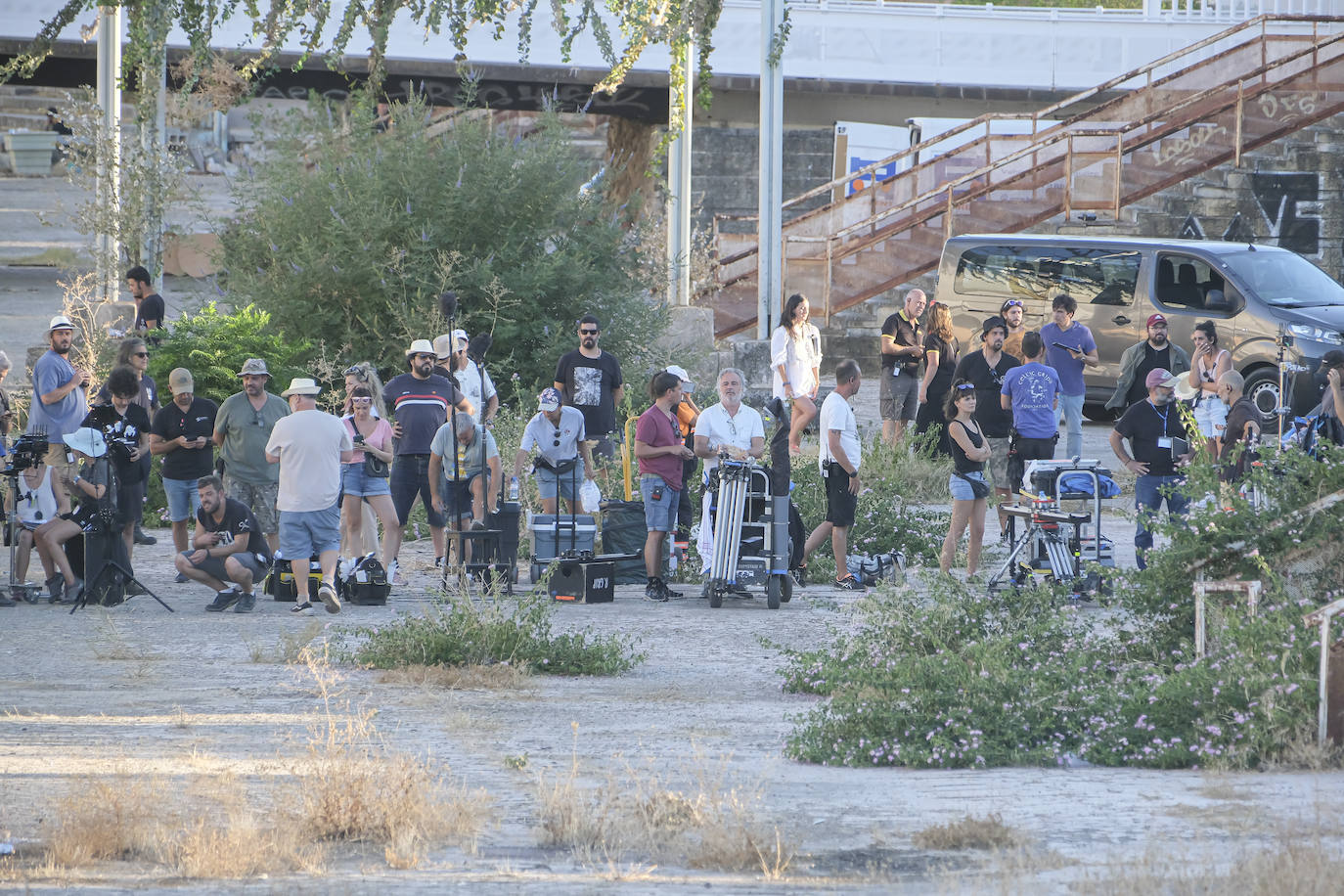 La Cartuja vive el rodaje de '1992', la serie de Álex de la Iglesia para Netflix