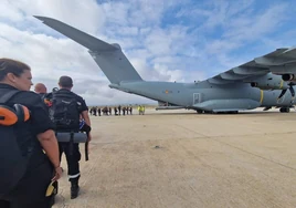 El A400M, un avión que se ensambla en Sevilla, ayuda en las tareas de rescate en Marruecos