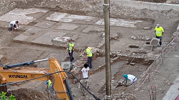 Vista general del yacimiento donde se encontraba parte del antiguo convento del Valle