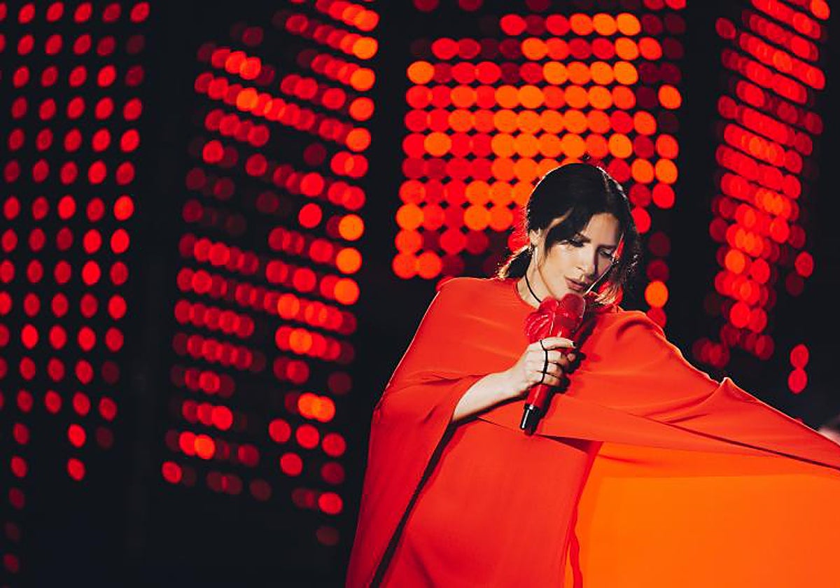 Laura Pussini durante uno de sus dos conciertos en Sevilla el pasado julio en el 'Icónica Fest'