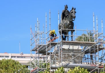 El monumento a San Fernando queda 'como nuevo' a pocos meses de su centenario