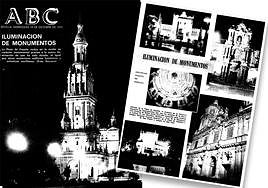 Medio siglo de luz artística de los monumentos de Sevilla