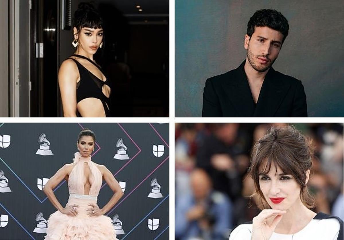 Danna Paola, Sebastián Yatra, Roselyn Sánchez y Paz Vega