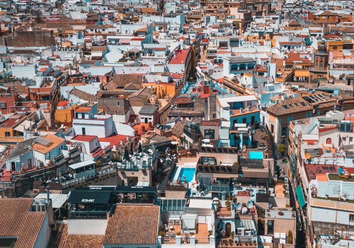 Vista aérea de la ciudad de Sevilla