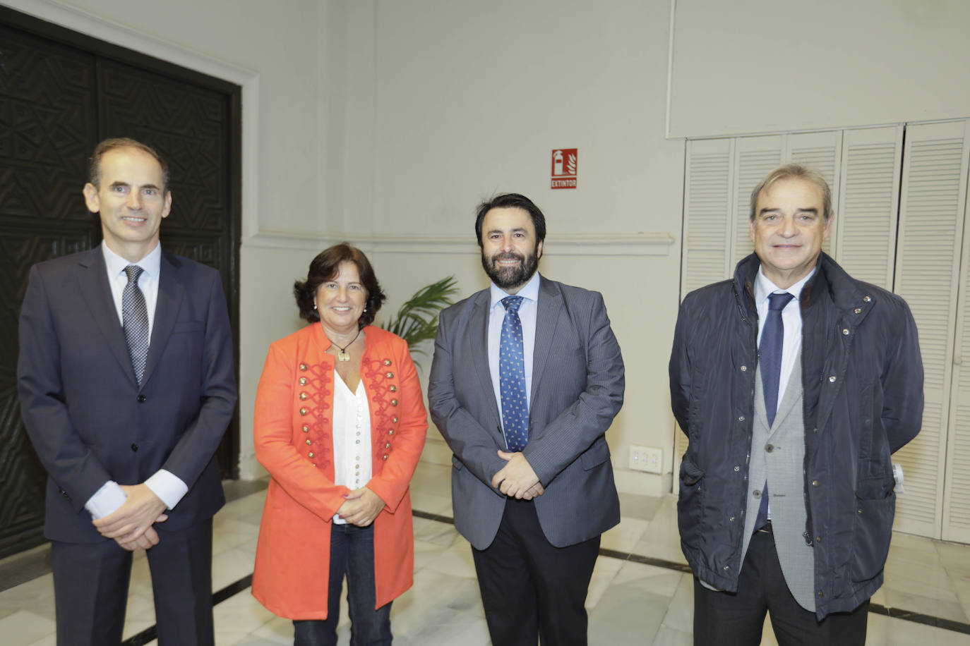 Mariano Peláez, Esperanza Fitz, Moisés Martínez y Ricardo López