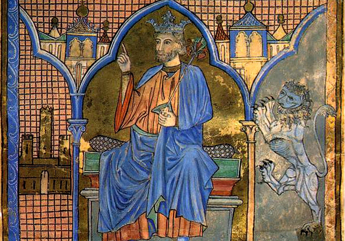 El rey Fernando III de Castilla, representado en el Tumbo A o Índice de los Privilegios reales de Santiago de Compostela