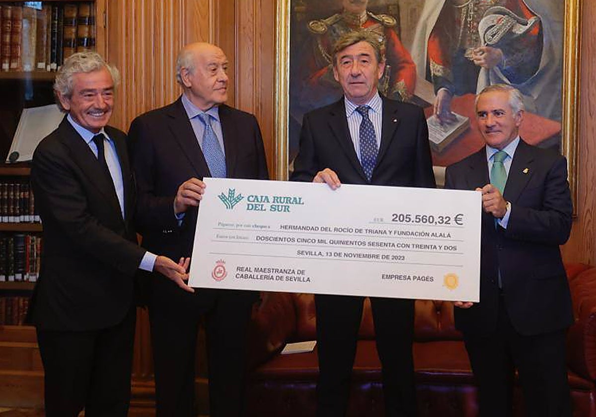 José María Pacheco, Ramón Valencia, Santiago Domecq y Federico Flores