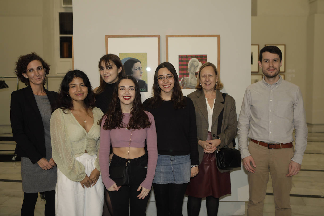 Ana María Beltrán, Angie Daniela Siles, Ana Cerquides, Sonia Hernández, Irene Olivero, Rosario Villegas y Pedro Haro