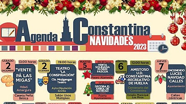 Programación navideña de Constantina para la primera semana de diciembre