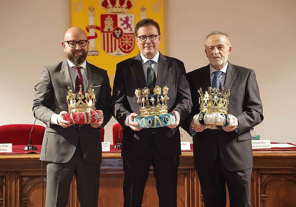 Jesús Vera Carrillo, Federico Alonso Aliste y José Luis Cabeza Hernández, proclamados como los Reyes Melchor, Gaspar y Baltasar, respectivamente