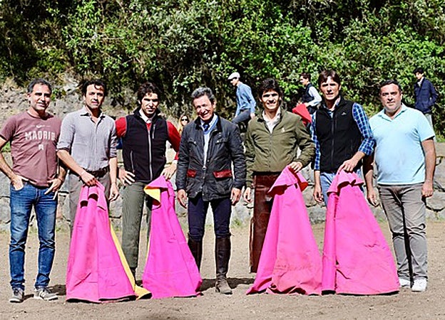 Cayetano y Pablo Aguado en uno de los tentaderos que han participado