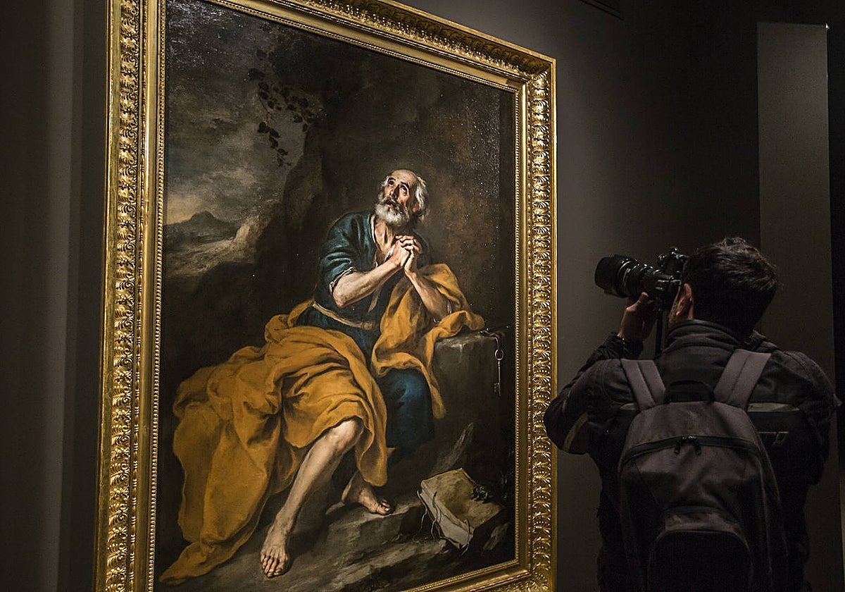 San Pedro Penitente, obra de Bartolomé Esteban Murillo, que se expone en el antiguo Hospital de los Venerables Sacerdotes de Sevilla
