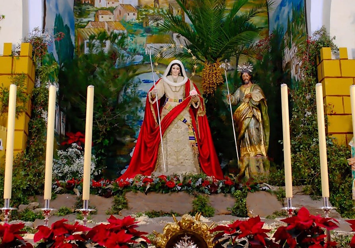La Virgen del Rosario de Carrión de los Céspedes durante las 'Jornaditas'