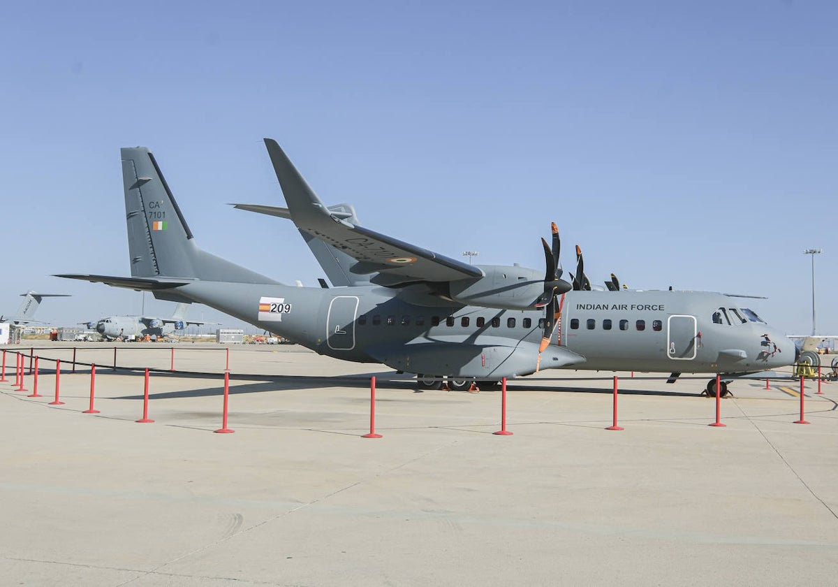 Avión militar C295 fabricado por Airbus para las fuerzas aéreas de India