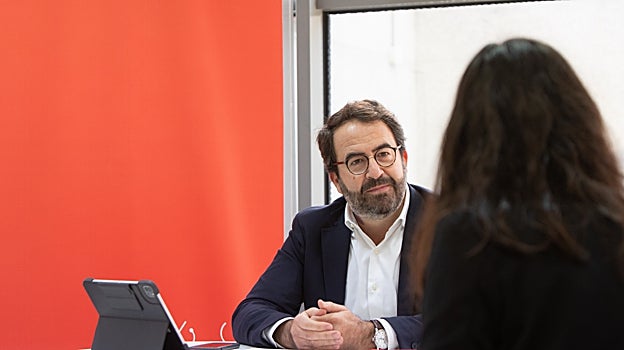Pedro Almagro durante la entrevista