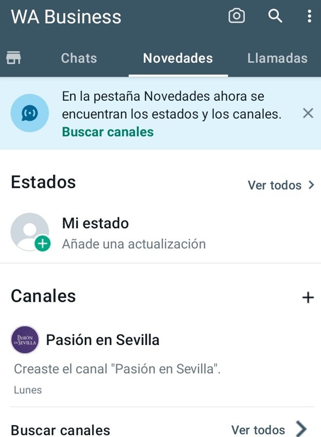 Pasión en Sevilla estrena canal de WhatsApp