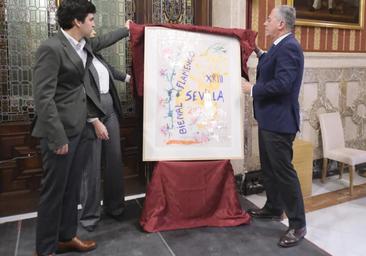 Los detalles del cartel de la Bienal: «Miquel Barceló lo ha hecho por su amor al flamenco y al toreo»