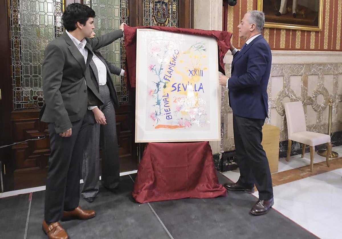 El cartel de la Bienal de Flamenco de Sevilla 2024 obra del artista mallorquín, Miquel Barceló