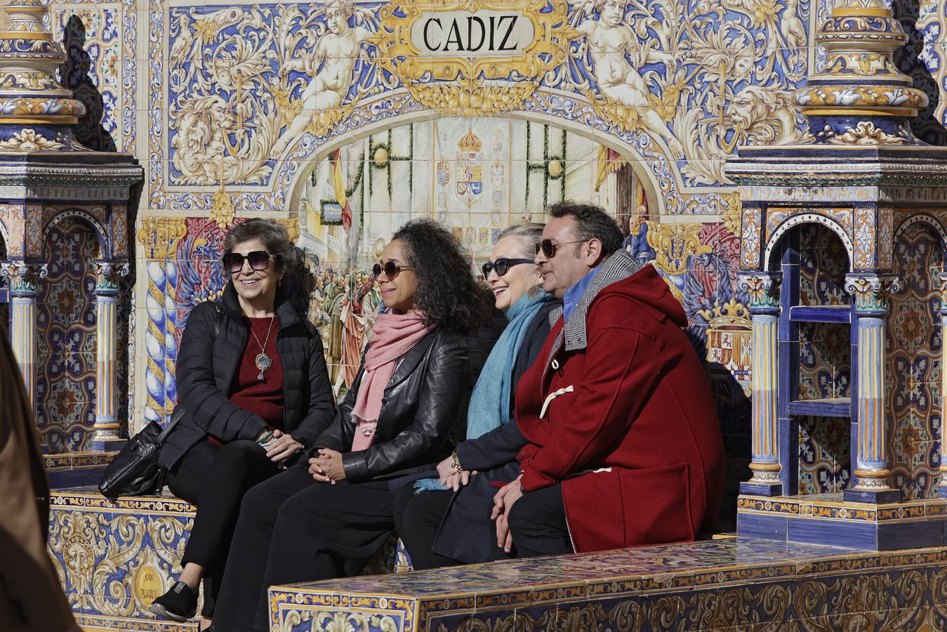 Hillary Clinton, en su visita a la Plaza de España y el Archivo de Indias