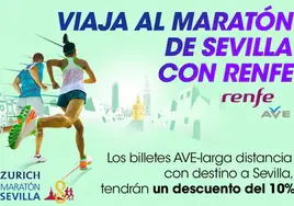 Este es el descuento de Renfe para viajar al Zurich Maratón de Sevilla 2024: quién puede acogerse y cómo comprar los billetes