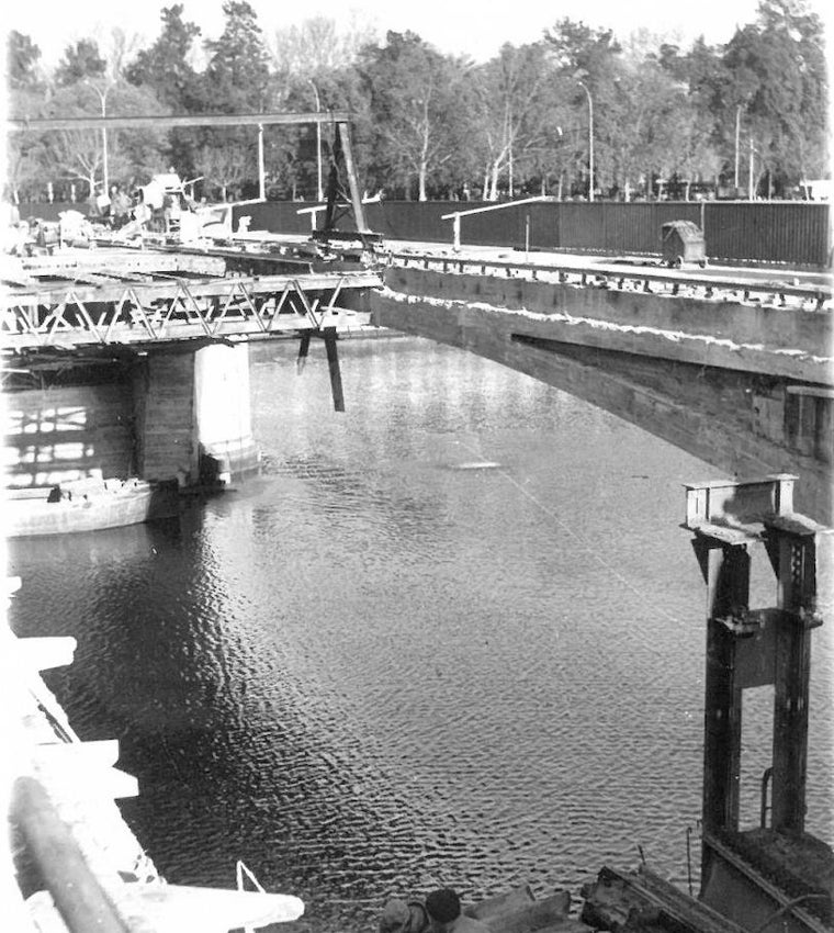 Obras en el puente de San Telmo