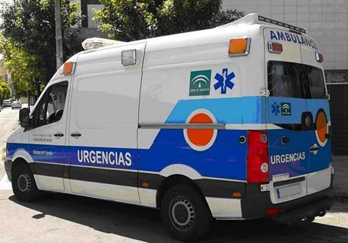 Una ambulancia en una foto de archivo