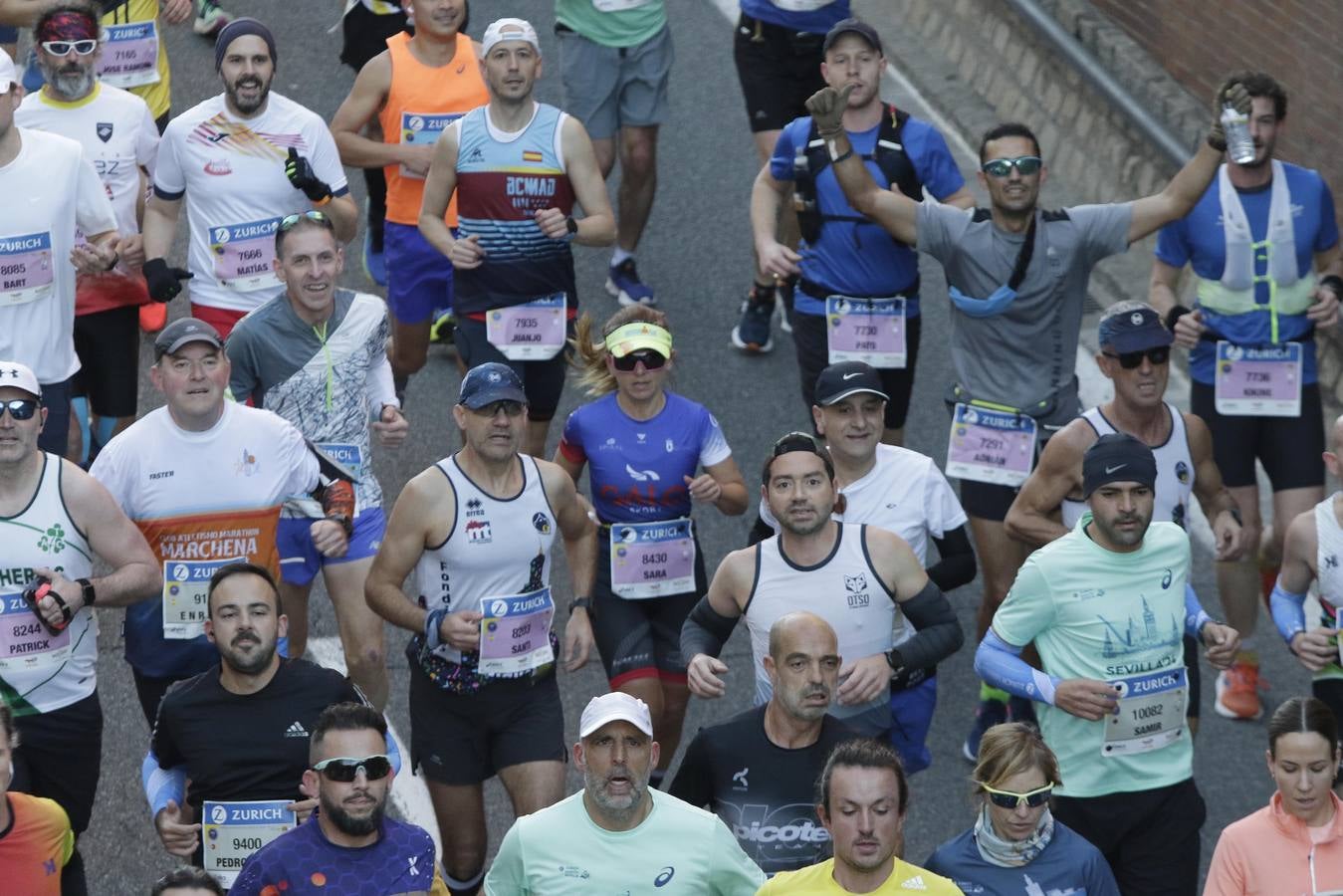 Corredores por el centro histórico de Sevilla