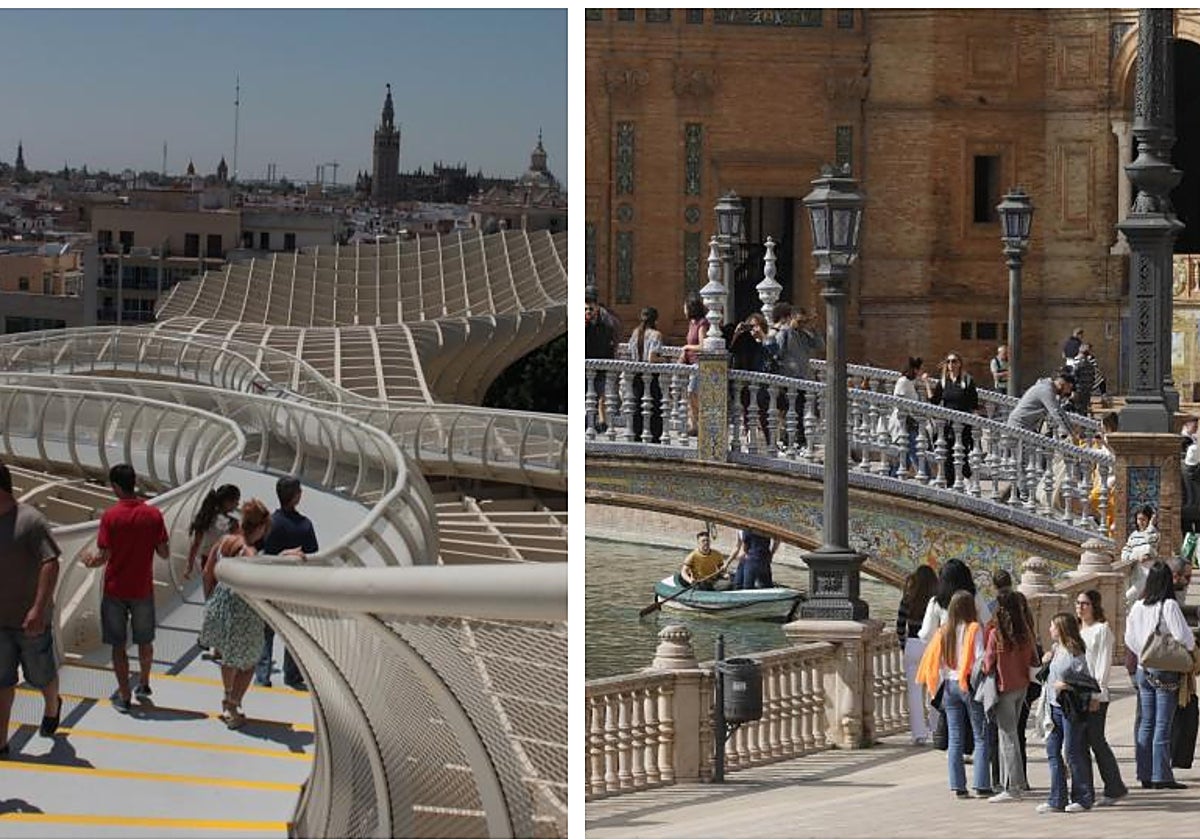 Las plazas de la Encarnación y España, dos modelos distintos