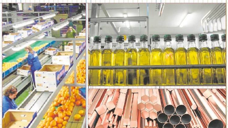 Productos agrarios, aceite y cobre, están en el top ten de los más exportados por Andalucía