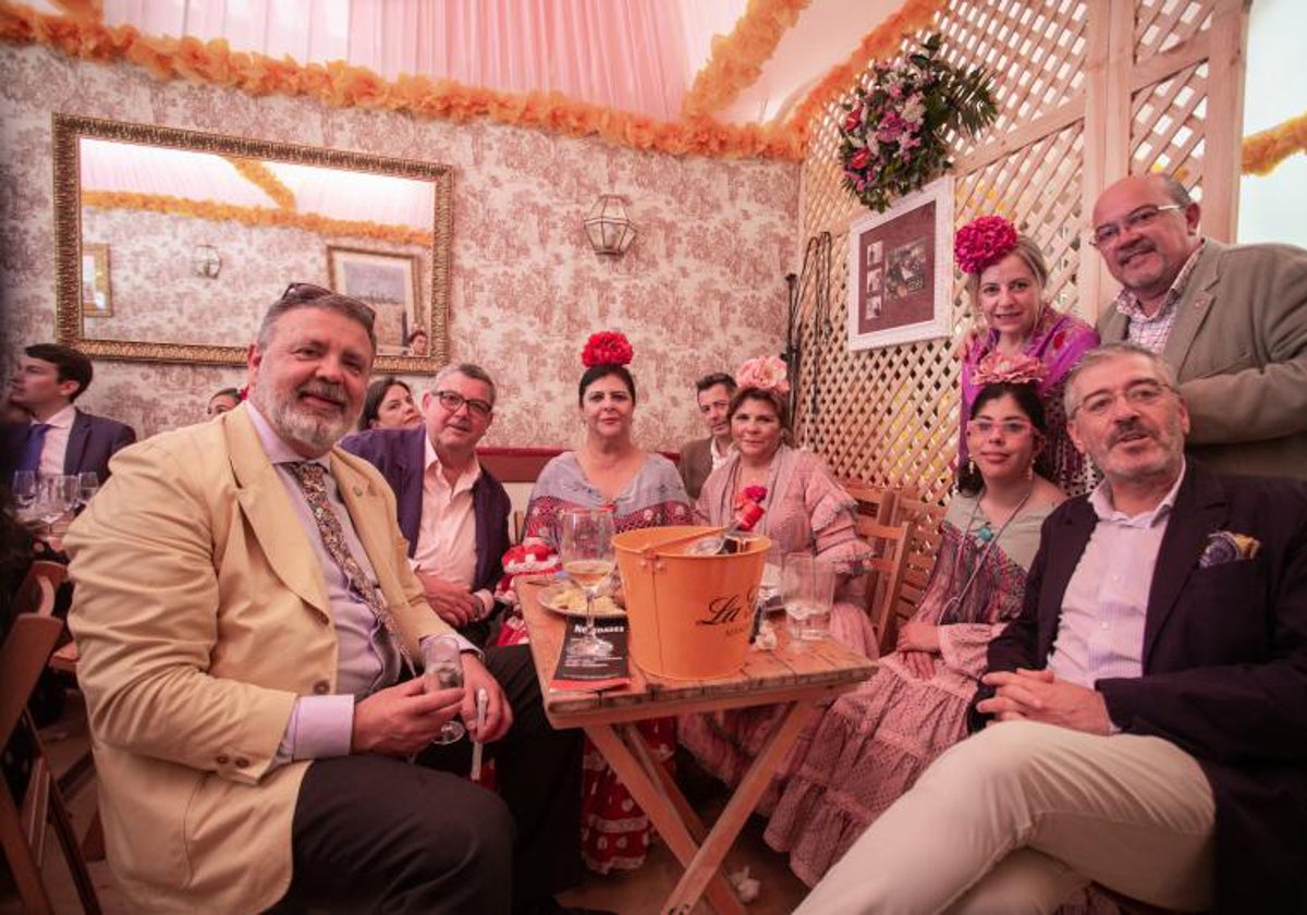 Charo Jiménez, en el centro, en la Feria de 2022