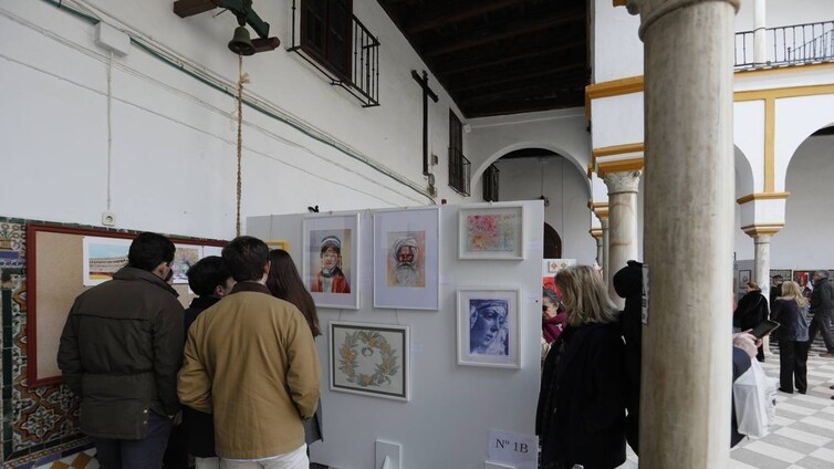 Imágenes de la exposición benéfica para la restauración del convento de San Leandro en Sevilla
