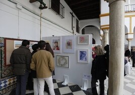 Imágenes de la exposición benéfica para la restauración del convento de San Leandro en Sevilla