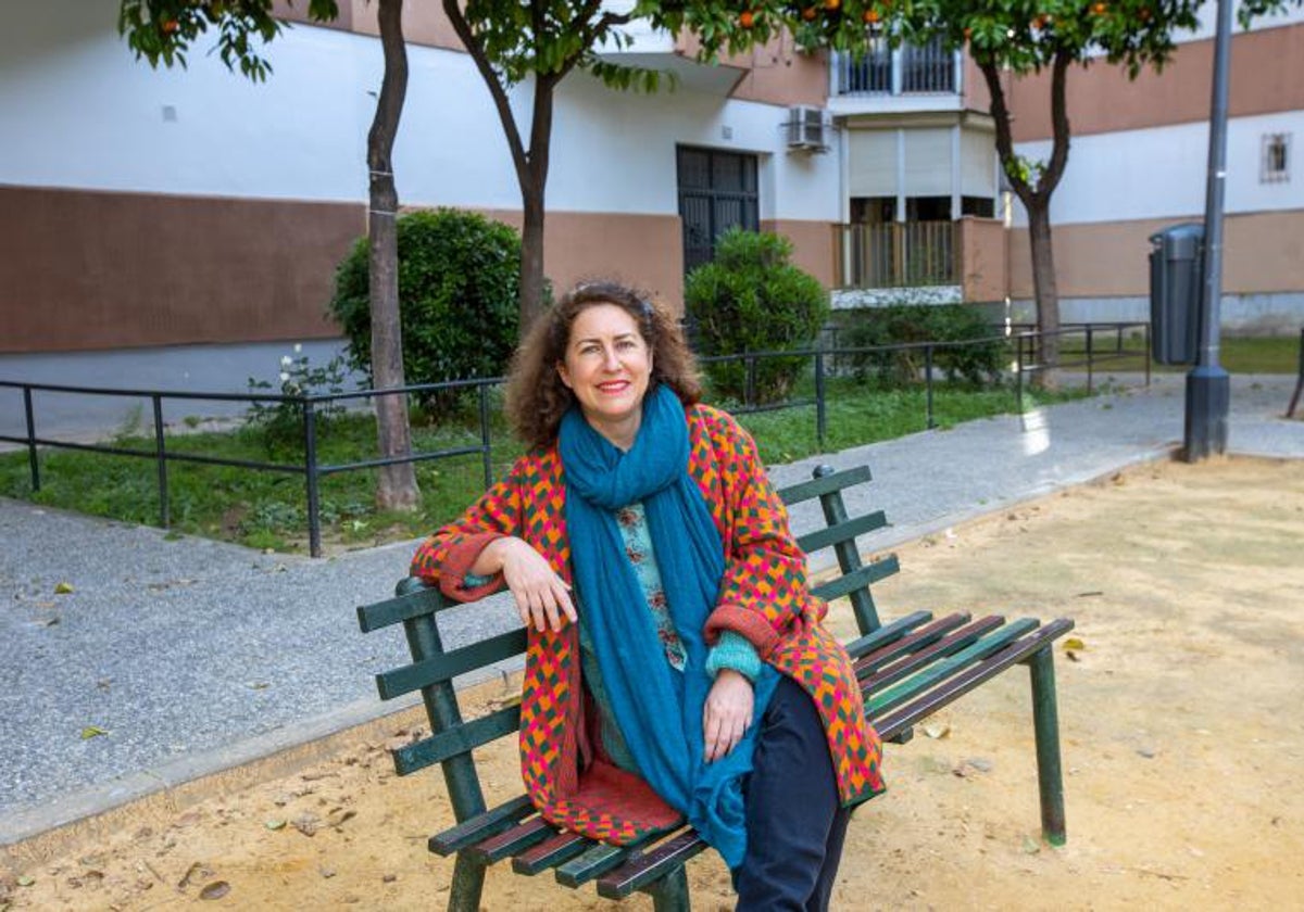 Blanca Hernández, en la barriada de la Oliva en Sevilla