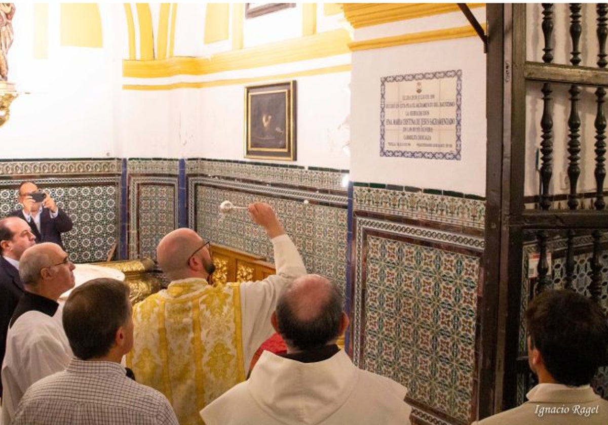 Bendición azulejo en San Juan de la Palma