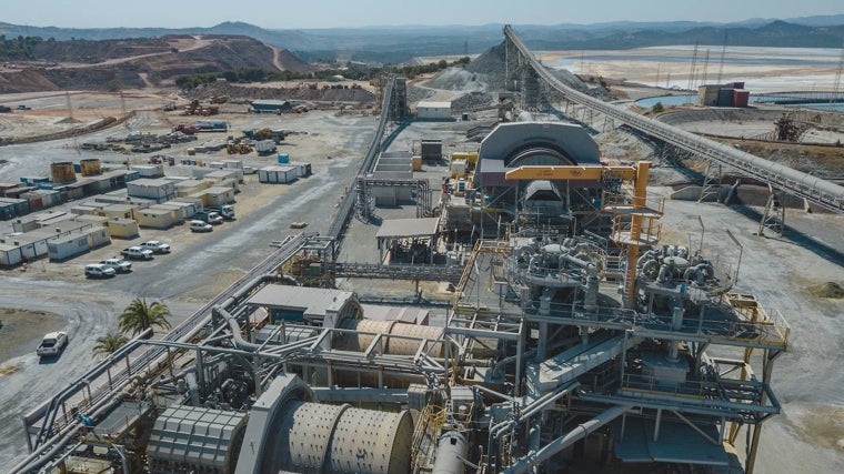 Instalaciones de Atalaya Mining en Riotinto, donde quiere crear «un hub» al sumar los minerales de Masa Valverde