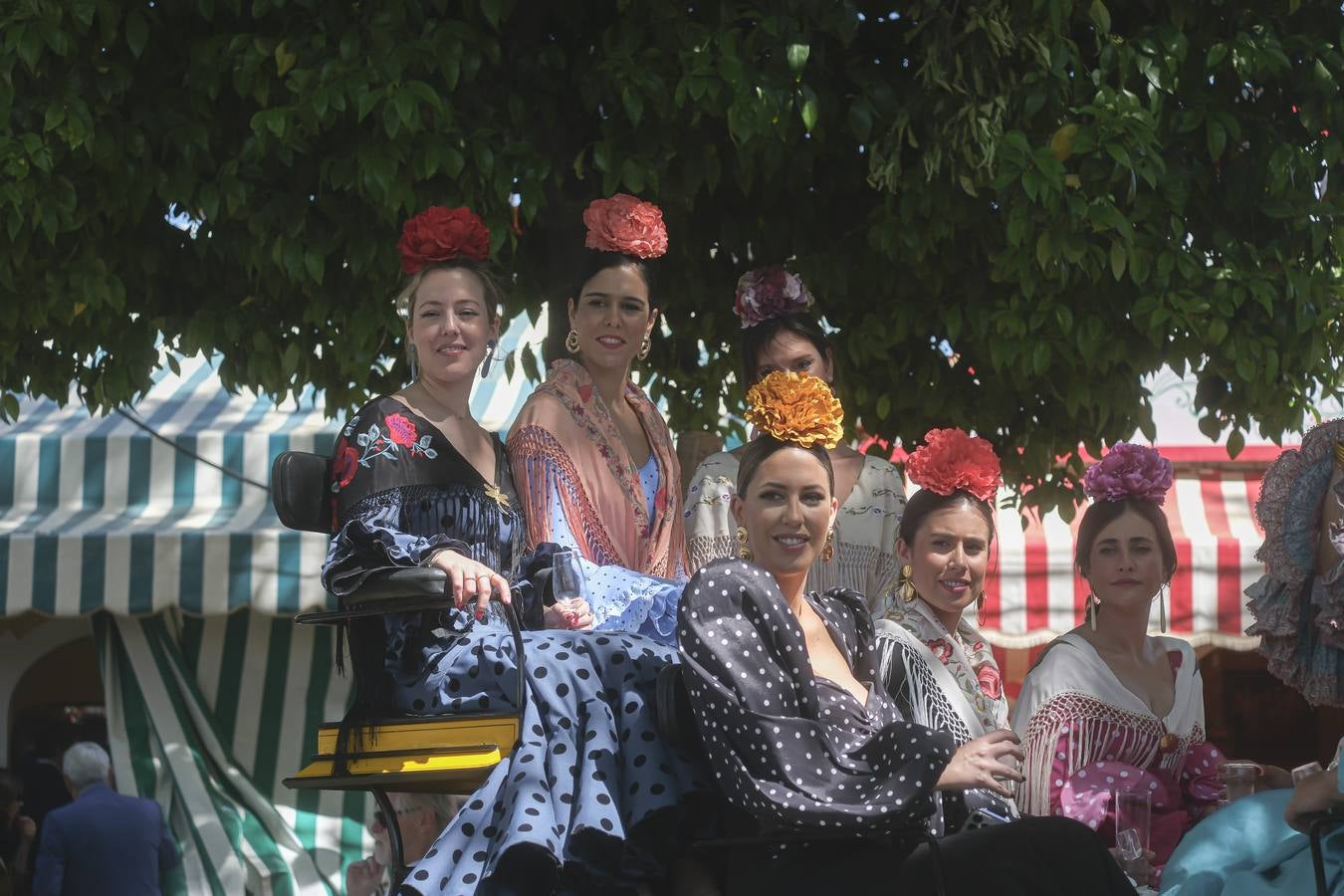 Ambiente en el real durante el domingo de Feria