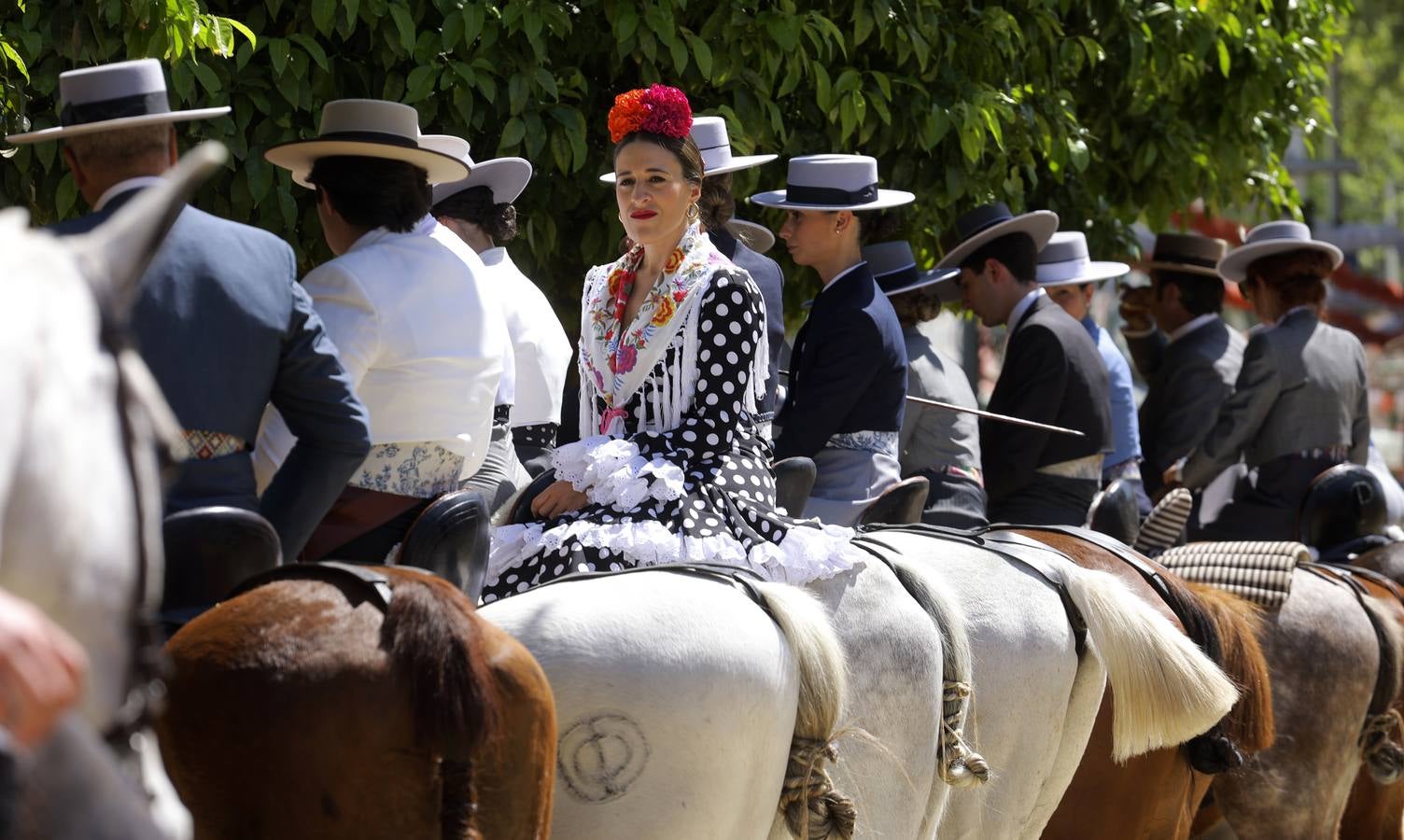 Ambiente en el real durante el domingo de Feria