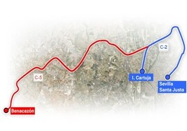 El Cercanías del Aljarafe en Sevilla fracasa por estar las estaciones lejos de los núcleos urbanos