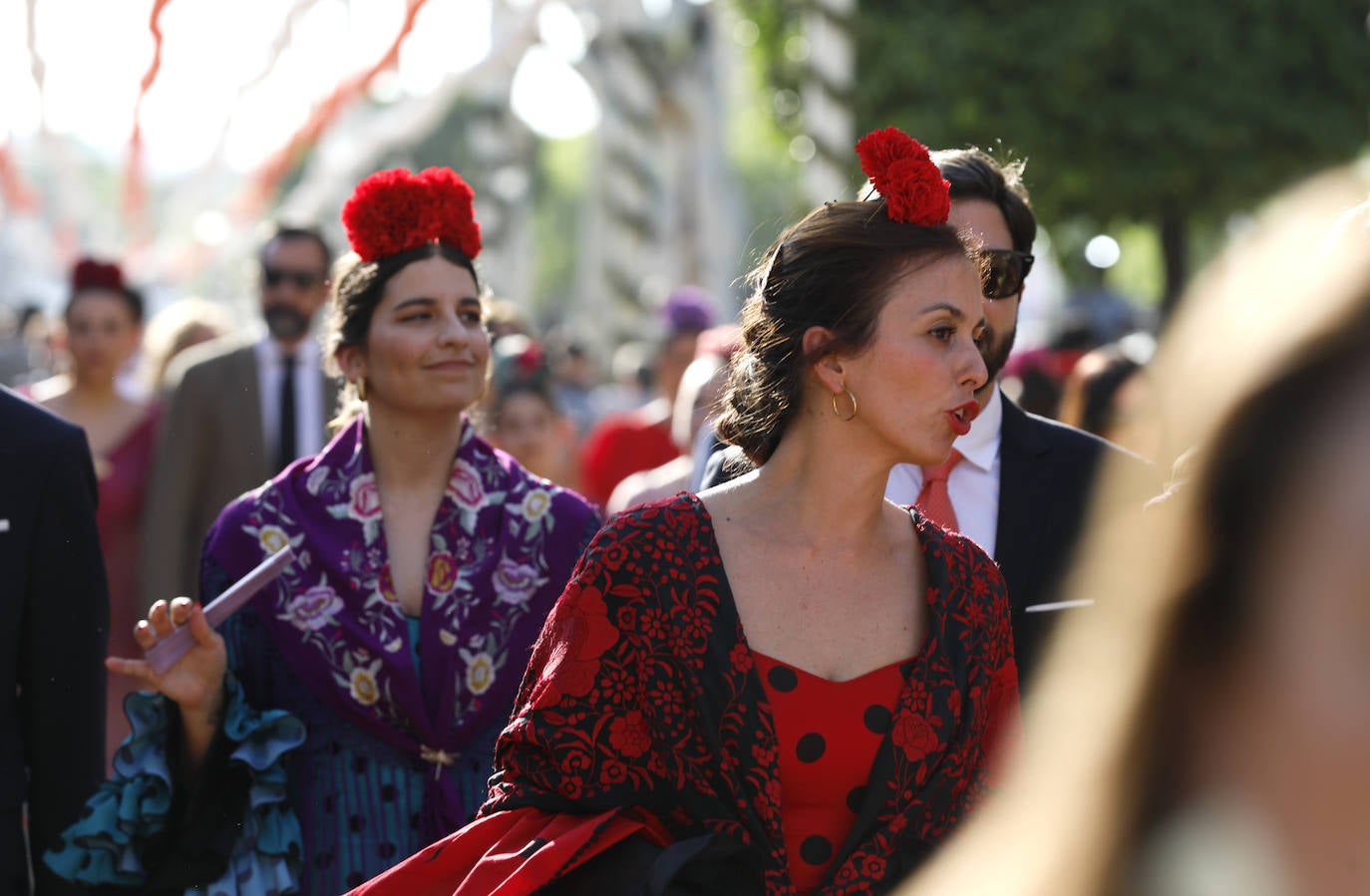 Ambiente durante el martes en la Feria de Sevilla de 2024