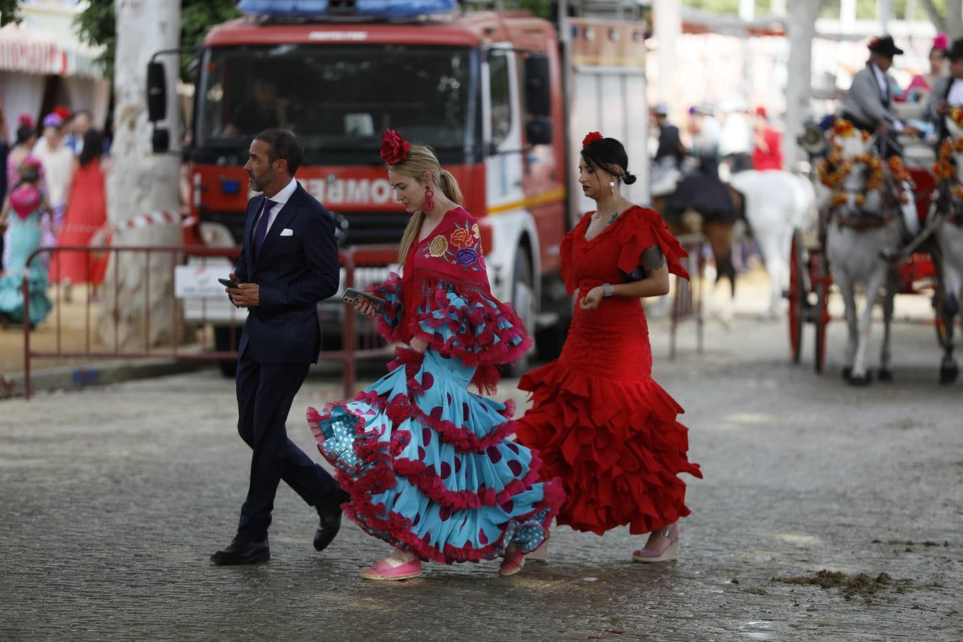 Ambiente en el real durante el viernes de la Feria de 2024
