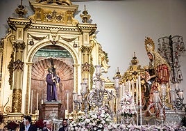 Los Tres Barrios peregrinan al Gran Poder con la Candelaria de Madre Dios