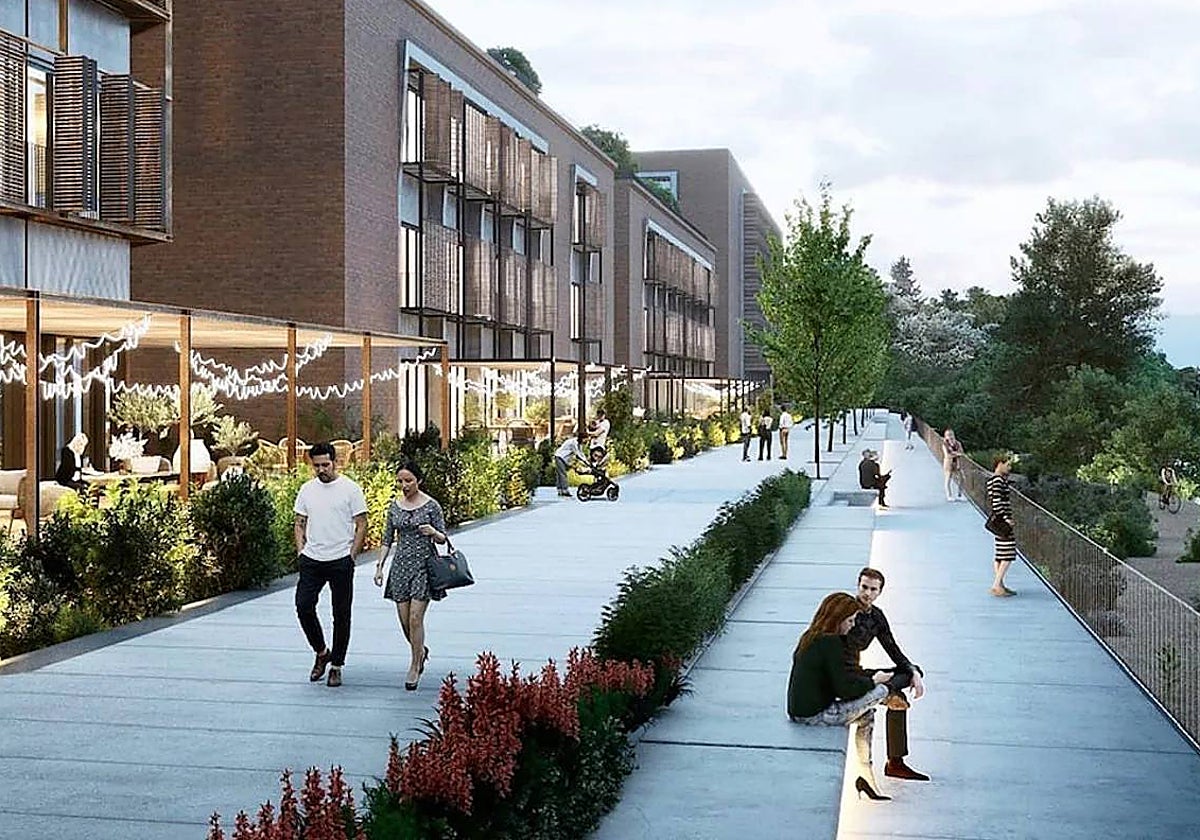 Recreación del futuro paseo fluvial de Altadis