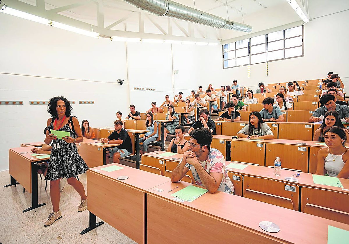 Una imagen de los exámenes de Selectividad