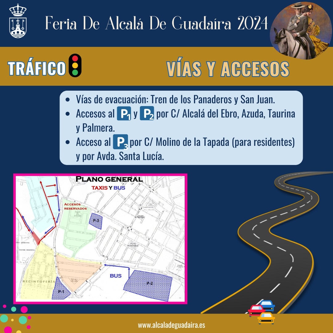 Aparcamientos y vías de acceso y evacuación del recinto ferial