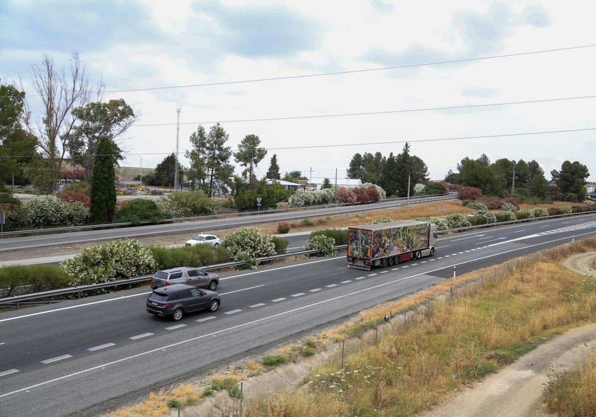 Autopista AP-4 cerca de la salida de Las Cabezas de San Juan