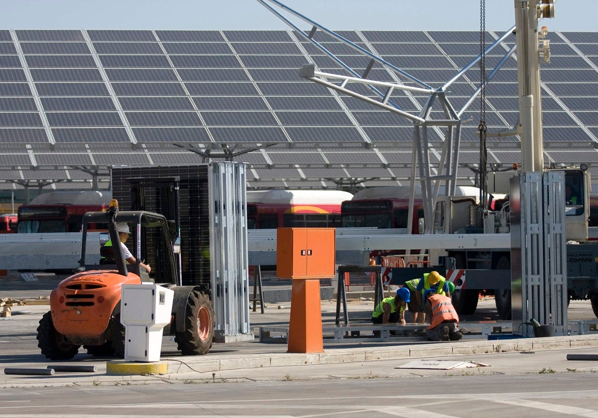 Construcción de una planta fotovoltaica