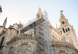 Las obras de la Capilla Real de la Catedral de Sevilla llegan a la cúpula