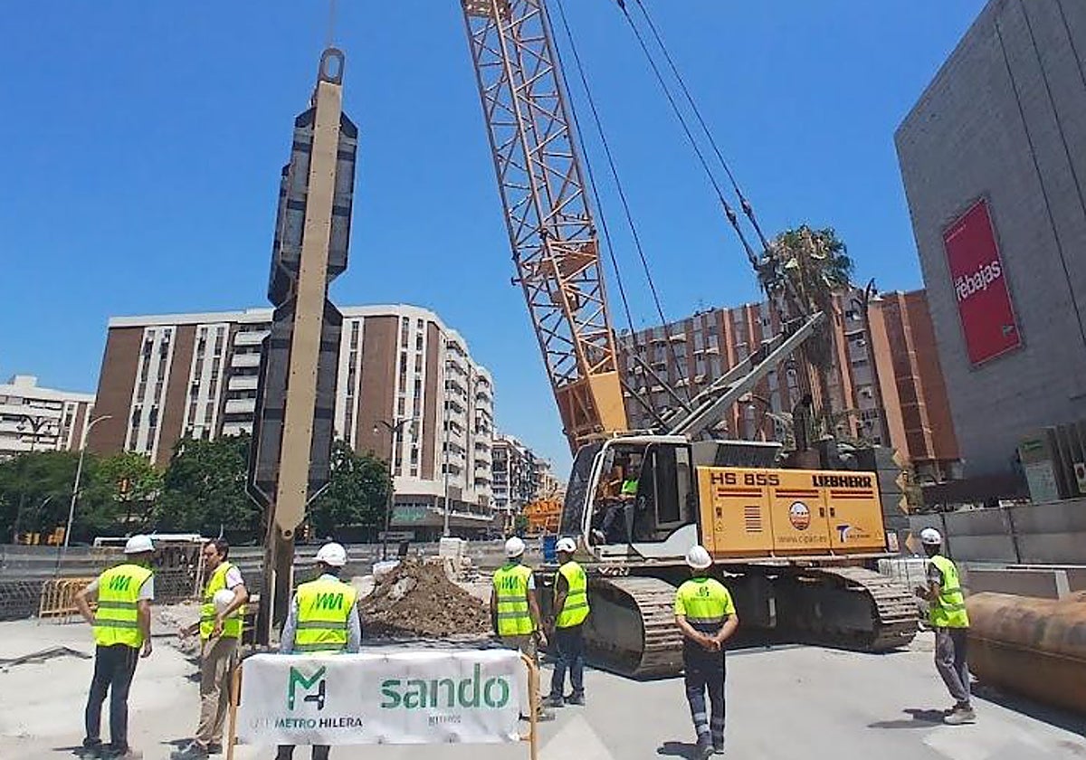 Operarios de Sando en una de las obras en las que participa el grupo empresarial andaluz