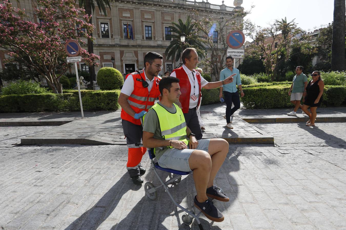 Simulacro de incendio en la Catedral a cargo del Batallón de Intervención en Emergencias II